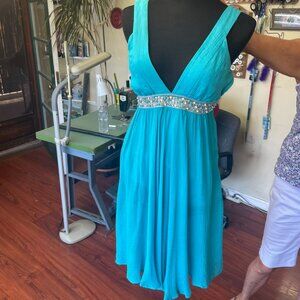 Milly V Neck Mini Dress